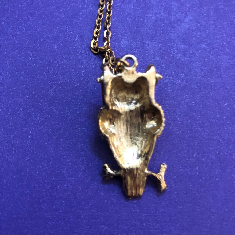 Lovely Little Vintage Owl with red eyes with glasses that move up and down. - Picture 4 of 9